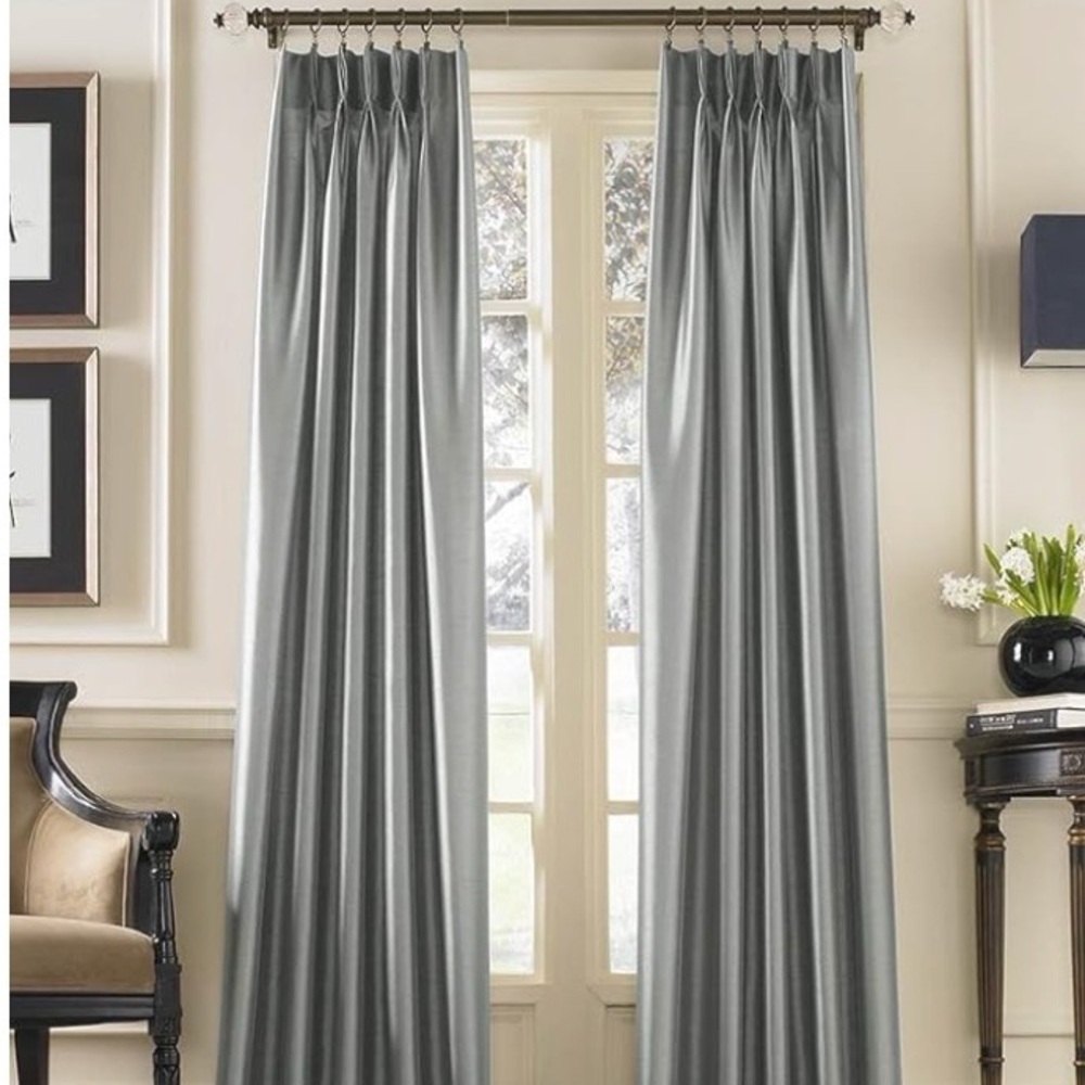 Elegant Silver Curtain Curtainworks Marquee line in Pewter